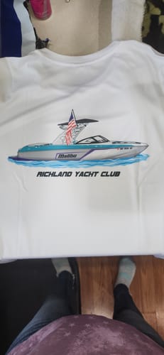 Customer photo review of Custom Digital Boat Artwork