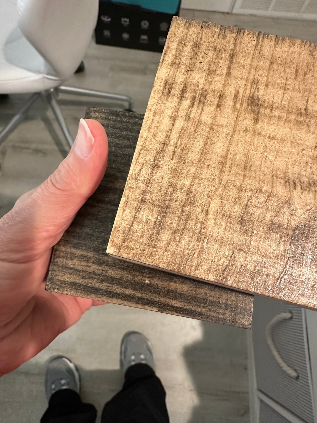 Customer photo review of Color Samples for Pine Products