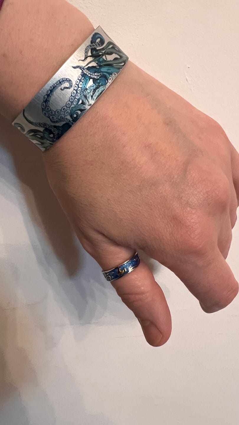 Customer photo review of Van Gogh The Starry Night Couple Rings