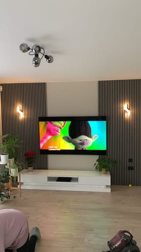 Customer photo review of Wooden Wall Panel | Grey Walnut | Premium 3-sided Wood Veneer