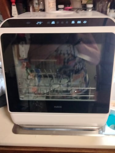 Customer photo review of R01 Compact Countertop Dishwasher