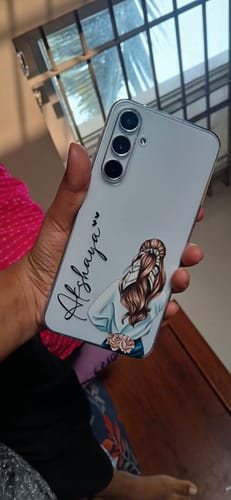 Customer photo review of Girl With Flower Customized Transparent Silicon Case For Samsung