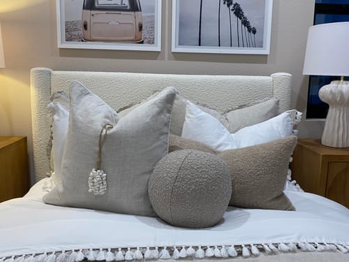 Customer photo review of Tassel Milan Natural & White Lounge Cushion 55 x 55cm