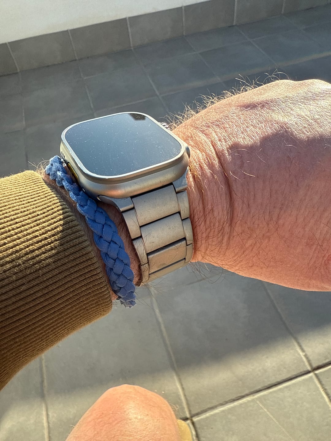 Customer photo review of Titanium Steel Strap for Apple Watch