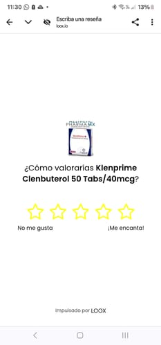 Reseña con foto de un cliente sobre Klenprime Clenbuterol 50 Tabs/40mcg
