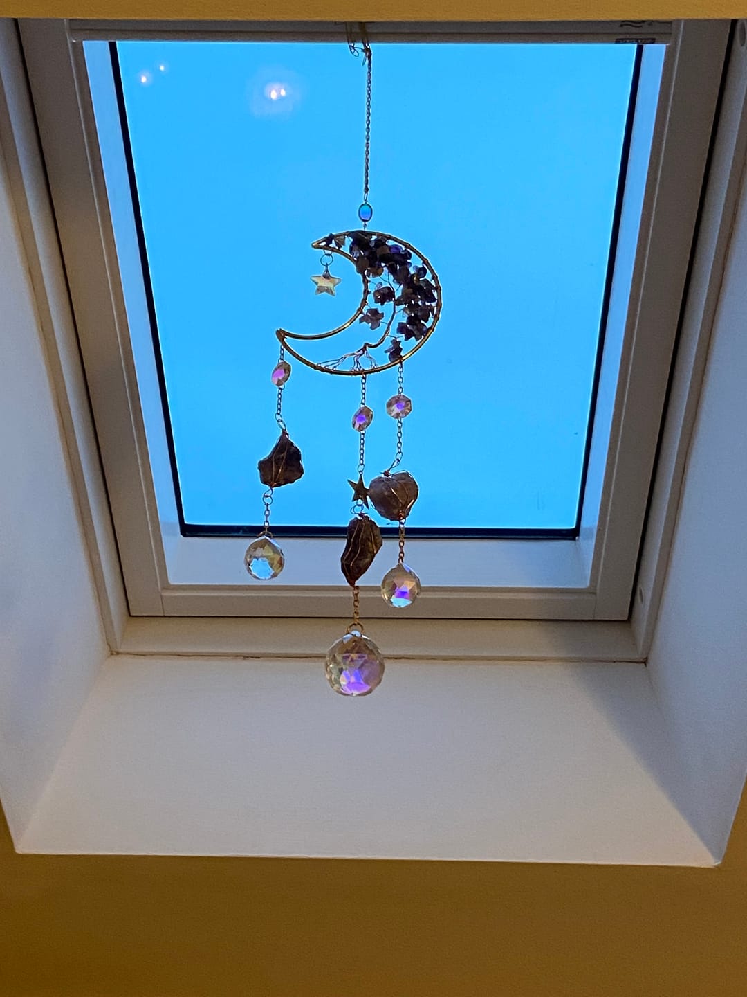 Customer photo review of Olivenorma Amethyst Moon Pendant Suncatcher Wind Chime