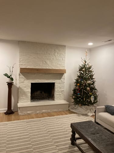 Customer photo review of White Oak Fireplace Mantel