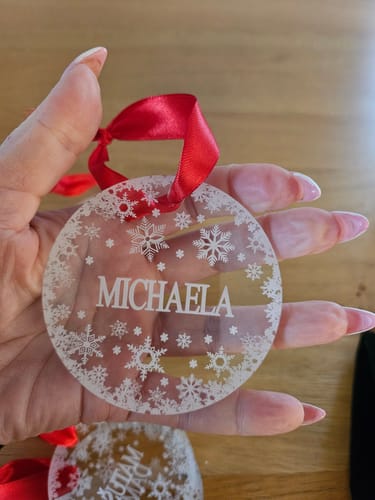 Customer photo review of Weihnachtsdeko mit Schneeflocken