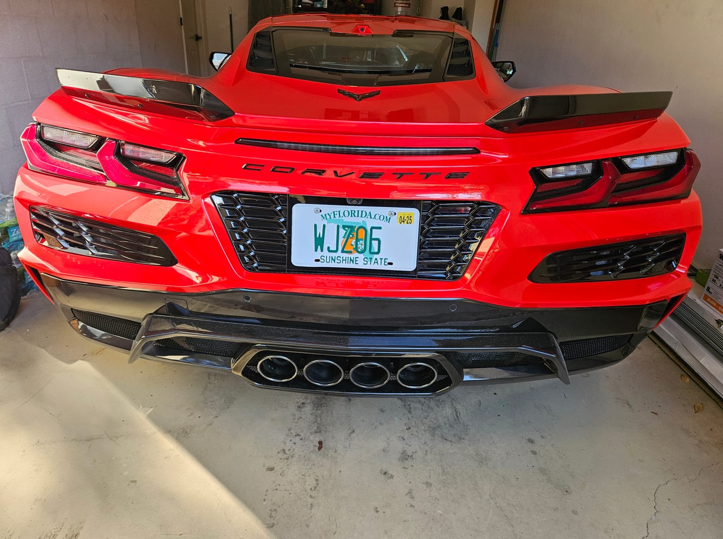 Customer photo review of Corvette C8 Z06 License Plate Backing