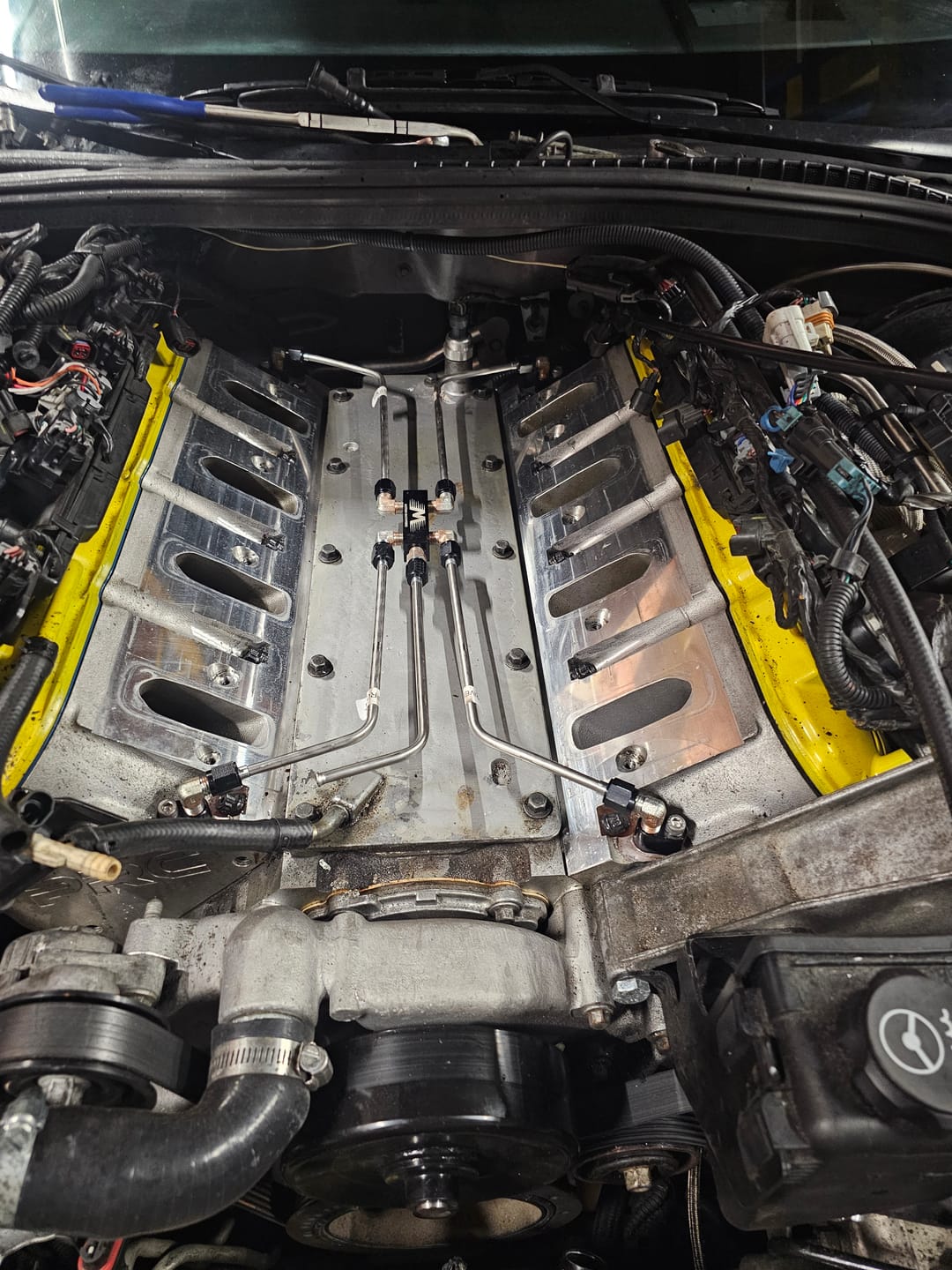 Customer photo review of Motion Raceworks LS Stainless Coolant Crossover Steel Steam Vent Kit 10-10005