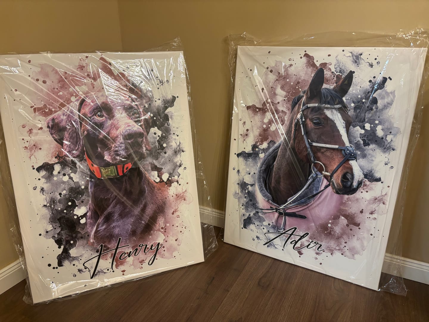Customer photo review of Dein Pferd als Wasserfarben Portrait