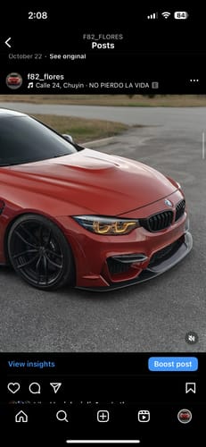 Customer photo review of Fits 2015-2020 BMW M3 F80 M4 F83 F82 Matte Black Front Side Winglets
