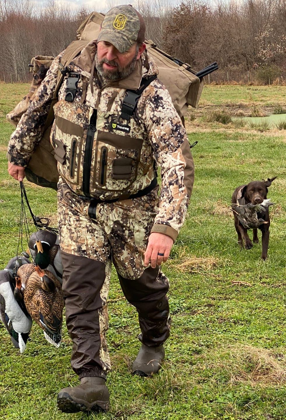 Customer photo review of DeepWade Zipped Duck Waterfowl Hunting Breathable Chest Waders