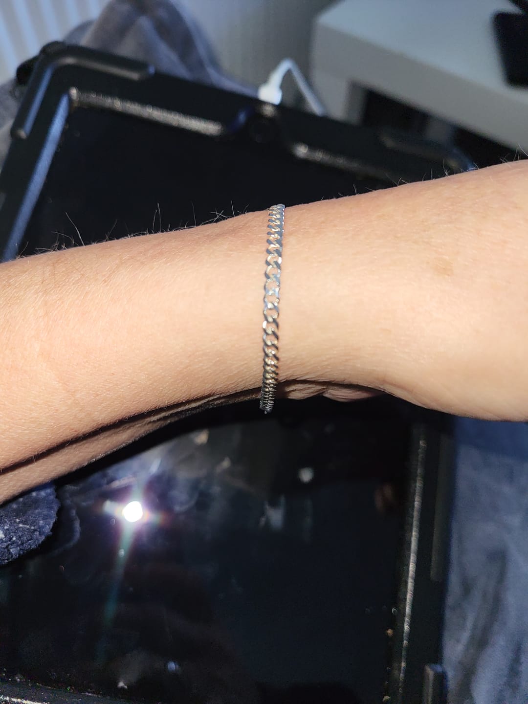 Customer photo review of €50 Silver/GP Welded Bracelets
