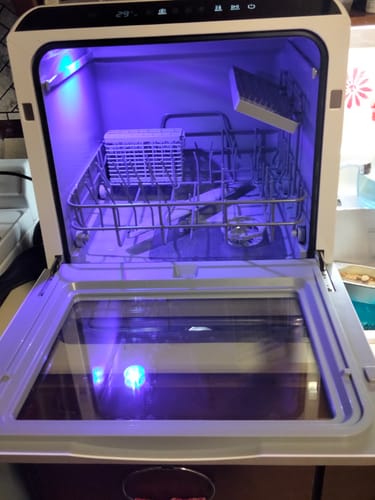 Customer photo review of R01 Compact Countertop Dishwasher