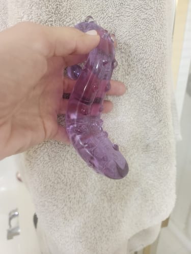 Customer photo review of The Sacred Squirter® Glass Dildo Pleasure Wand