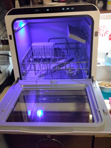 Customer photo review of R01 Compact Countertop Dishwasher