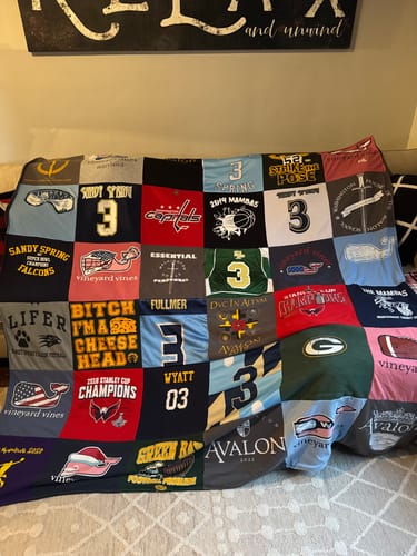 T-shirt quilt featuring green bay packers by Jen from MD