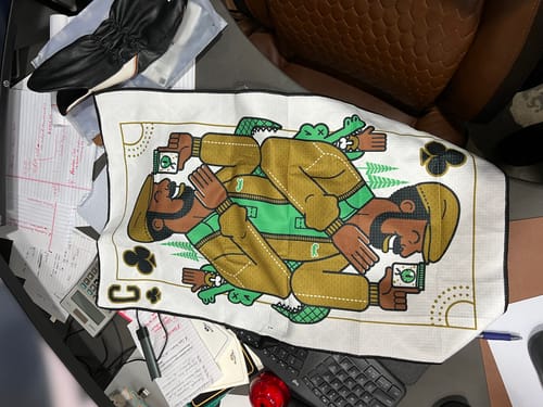 Customer photo review of Royal Chubbs - Magnetic Golf Towel