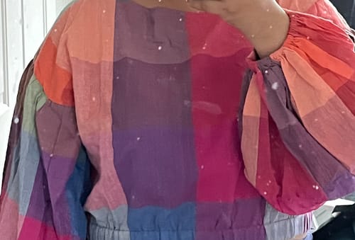 Customer photo review of ELIZABETH TOP | PRISM CHEX