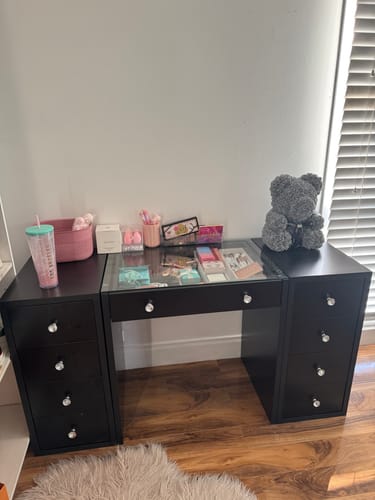 Customer photo review of Table & 2 x Draw Set “Iconic" Black