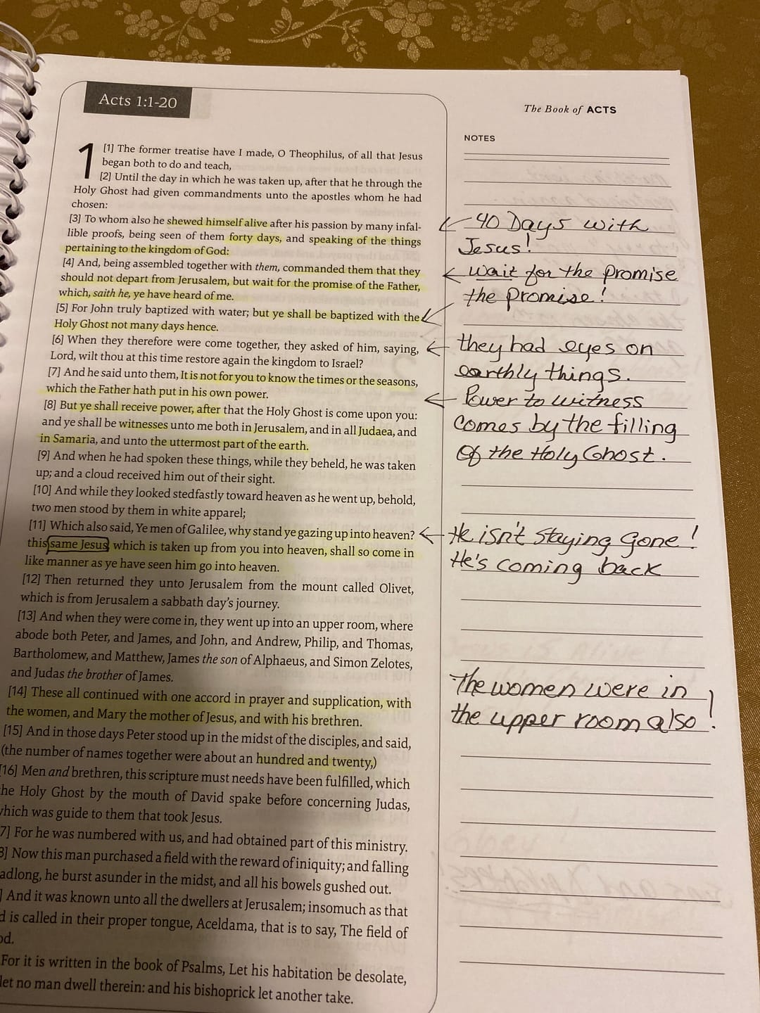 Customer photo review of Spiral Bible™ - KJV - New Testament - Floral
