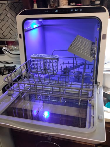 Customer photo review of R01 Compact Countertop Dishwasher