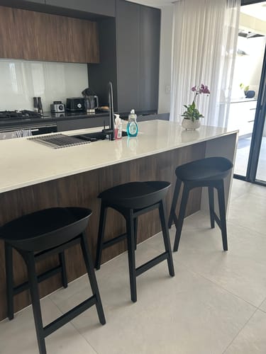 Customer photo review of Brodi Bar Stool in Black/Black