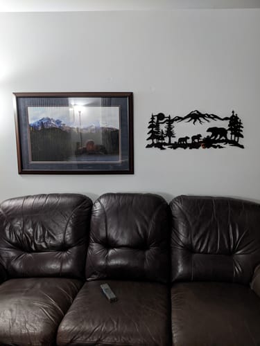 Customer photo review of Mountain Bear Family - Metal Wall Art
