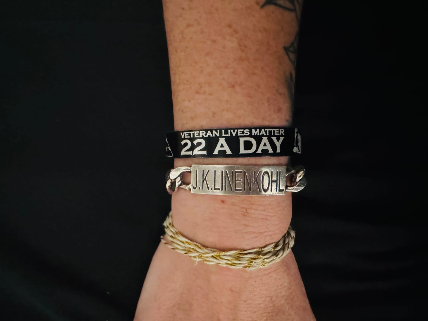 Customer photo review of Veteran Lives Matter Bracelet