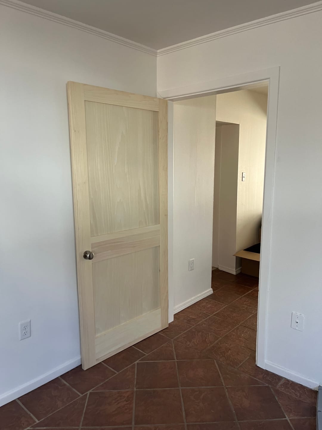 Customer photo review of Poplar Interior Door Slab (2 Panel Shaker)