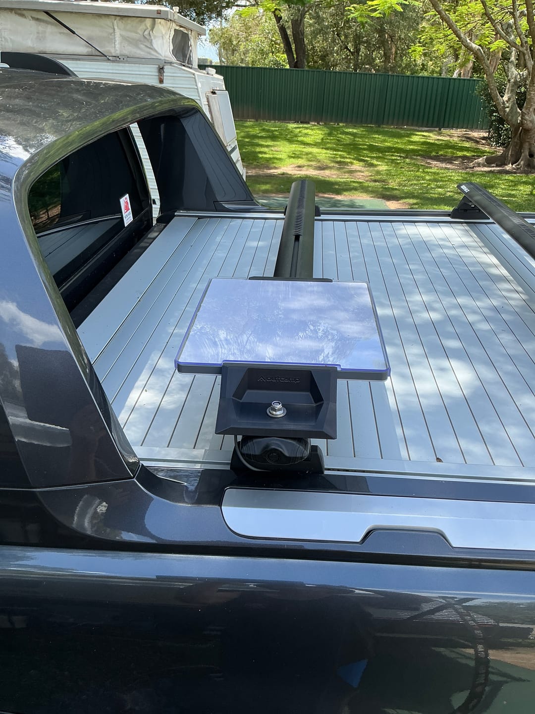 Customer photo review of Starlink Mini Roof Rack Mount