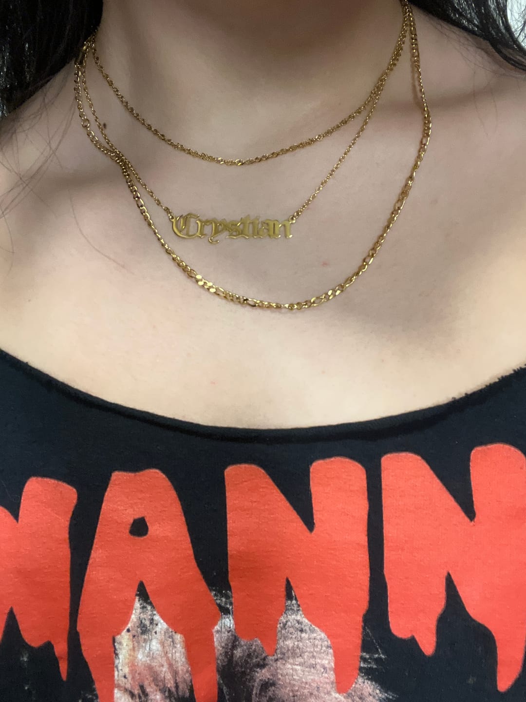 Customer photo review of Singapore Chain Necklace - 2mm