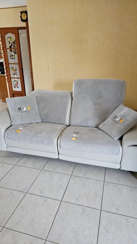 Customer photo review of Gris - 1 pièce - Housses de Coussin Polaire
