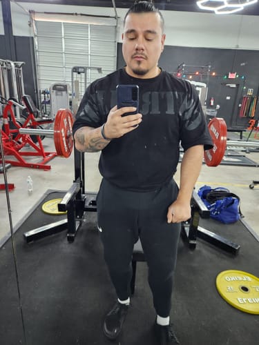 Customer photo review of Lightweight Shadow Tee