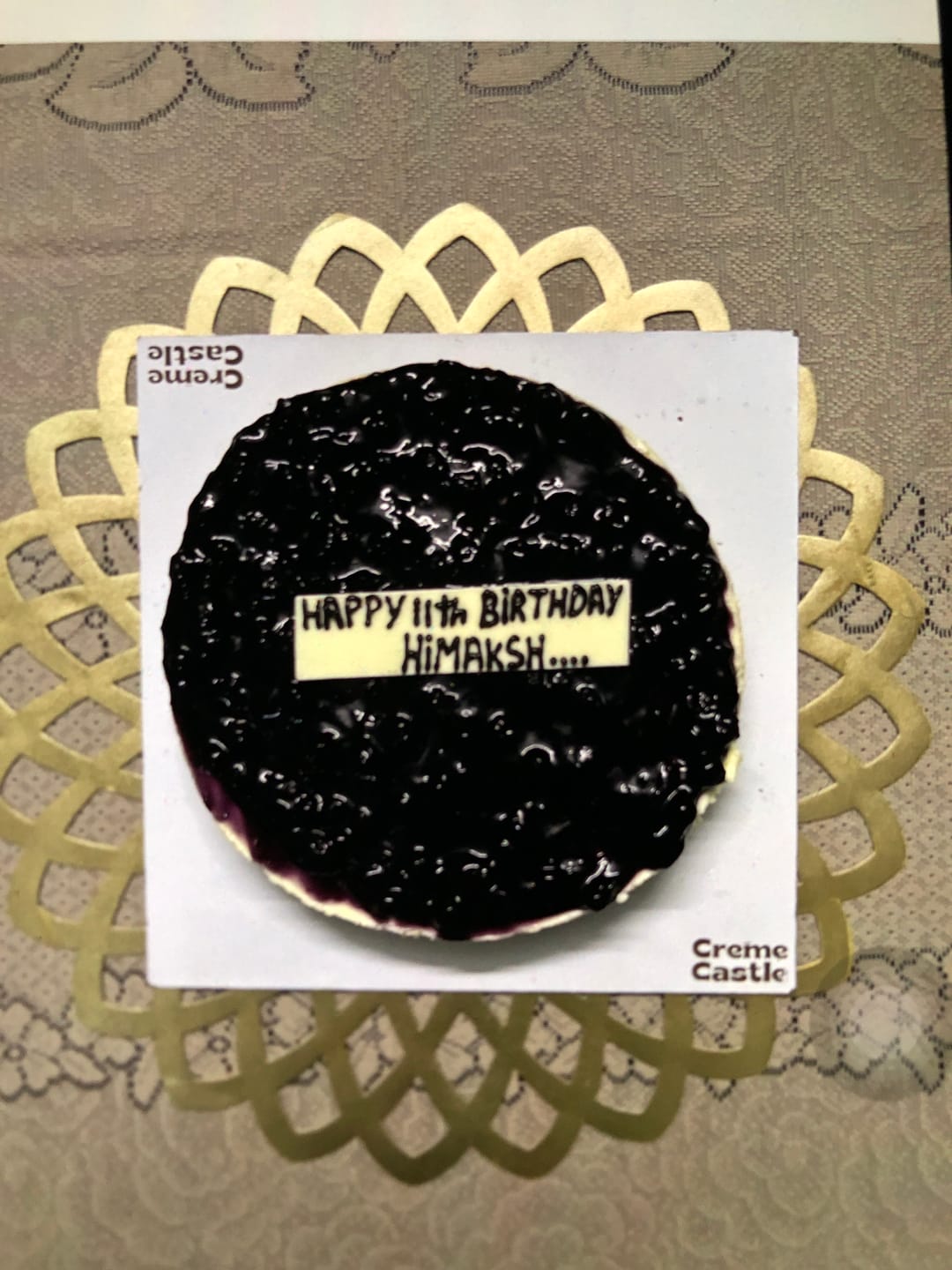 Customer photo review of Blueberry Baked Cheesecake
