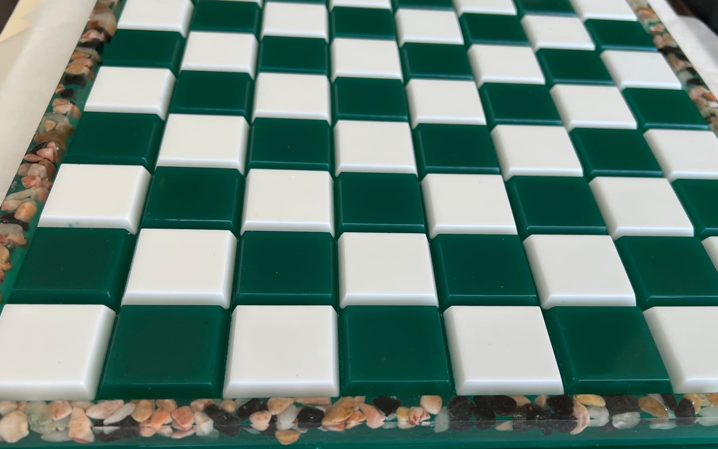 Customer photo review of 12x12x0.75" Small Chess Board Silicone Mold With 1.2" Squares