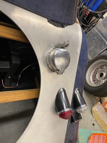 Customer photo review of 3 1/2" BSP Aston Polished Alloy Fuel Cap Kit