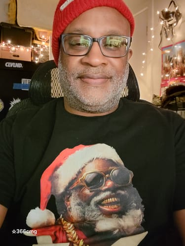 Customer photo review of Grilled Up OG Santa T-Shirt