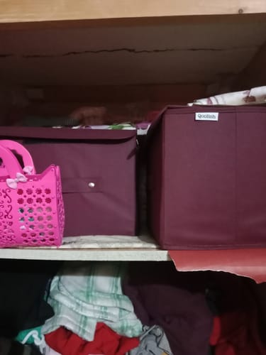 Customer photo review of Qoolish Pack of 2 Storage Box with Lid ! ( Available in 4 Colors )