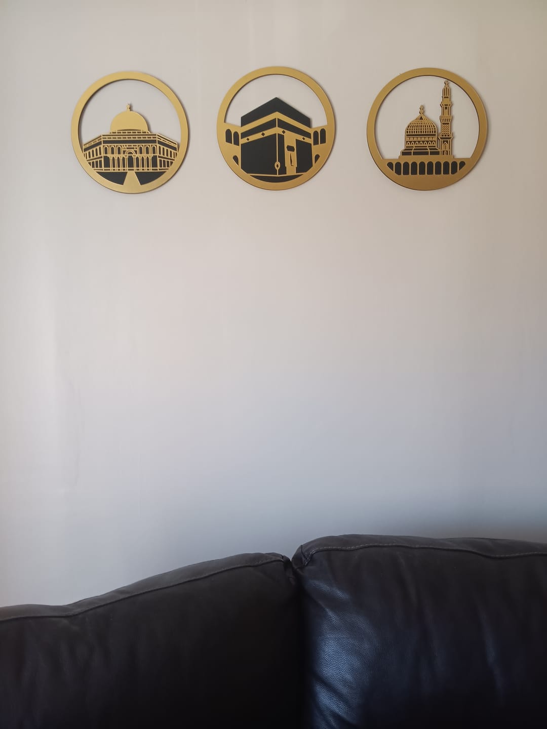 Customer photo review of Masjid Al Aqsa Masjid Al-Haram Masjid An-Nabawi Islamic Wall Art - Circular Design
