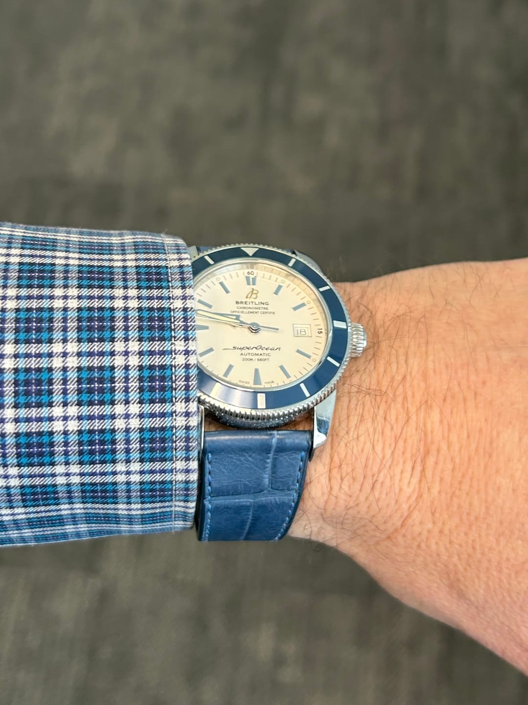 Customer photo review of Matte Sonoma Blue Alligator