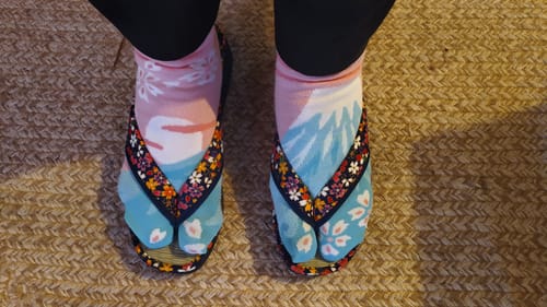 Customer photo review of Zori Japonaises Sakura Bleu