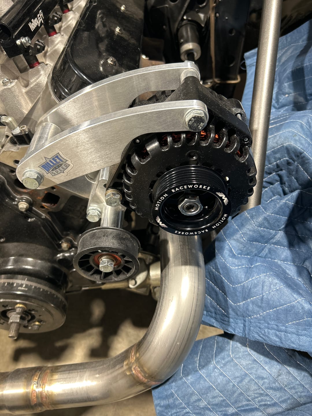 Customer photo review of LS 3" OD Billet Overdrive Alternator Pulley 6 Rib 10-10042