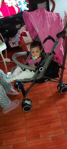 Customer photo review of Coche Paragua Clap - Melange Rosado