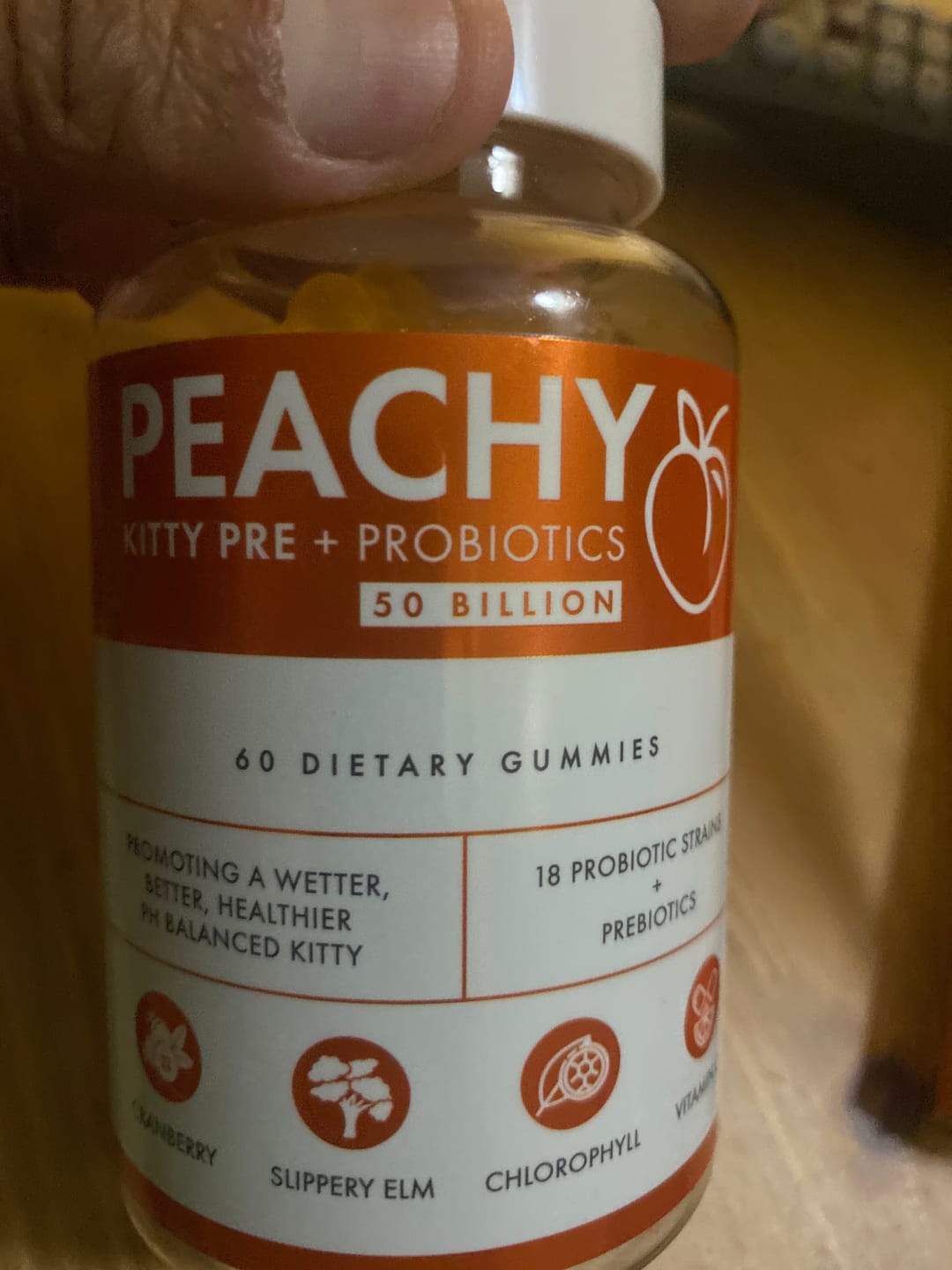 Customer photo review of Peachy Probiotics