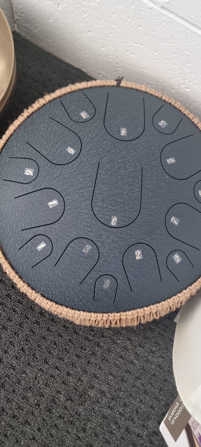 Customer photo review of Hluru Steel Tongue Drum 14" 15-Note D Major