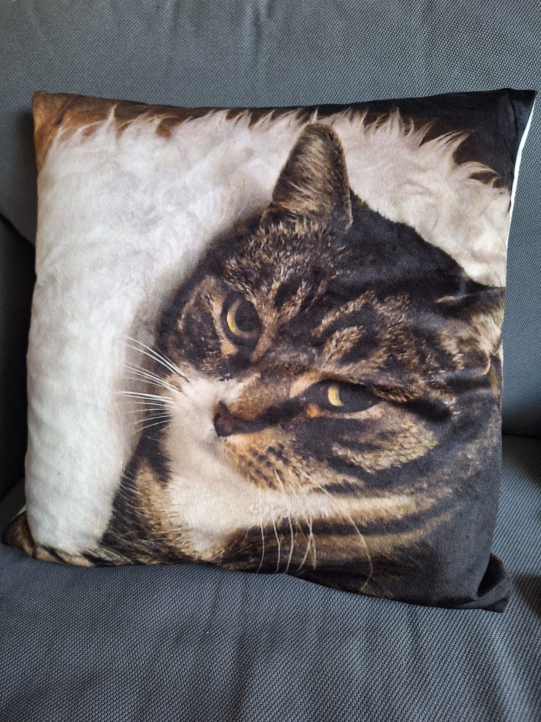 Customer photo review of Avec photo - Coussin personnalisé