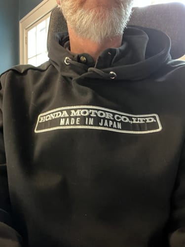 Customer photo review of Honda Motor Co. - Made in Japan Hoodie