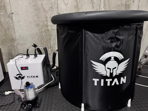 Customer photo review of Bravo Cold Plunge Tub + Chiller Bundle